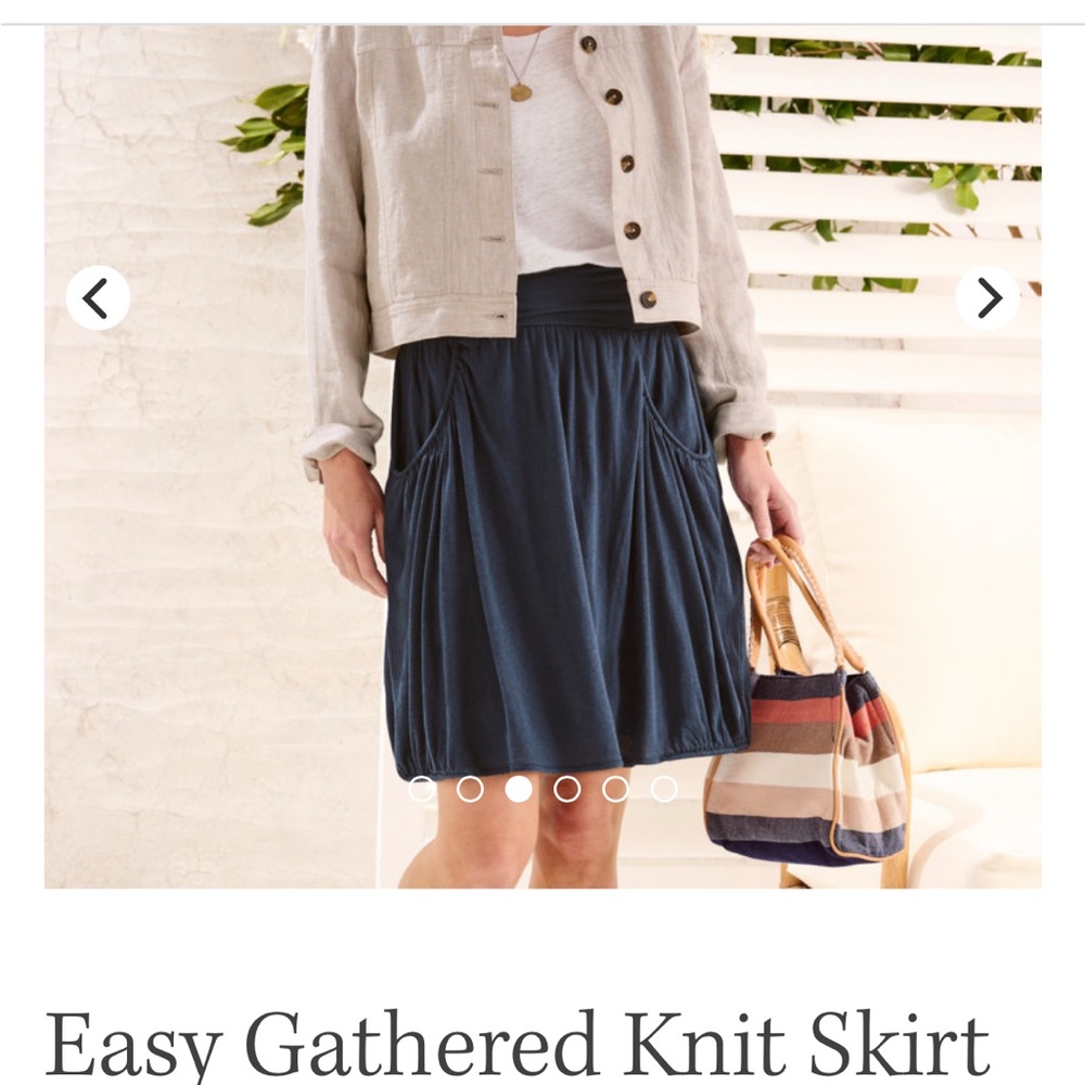Garnet Hill Easy Gathered Skirt size M